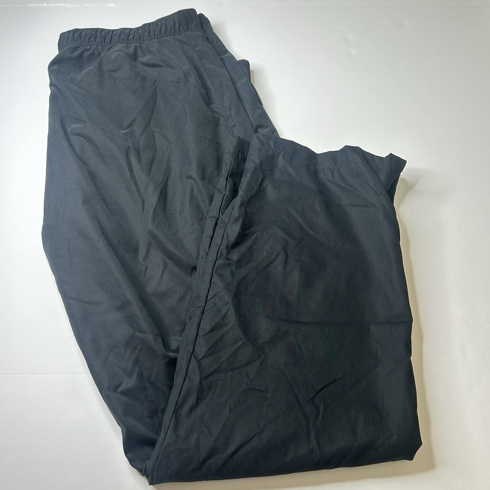 Vintage 90's Nike Black Track Pants Womens XL (16-18) Mesh Lined Windbreaker 32"